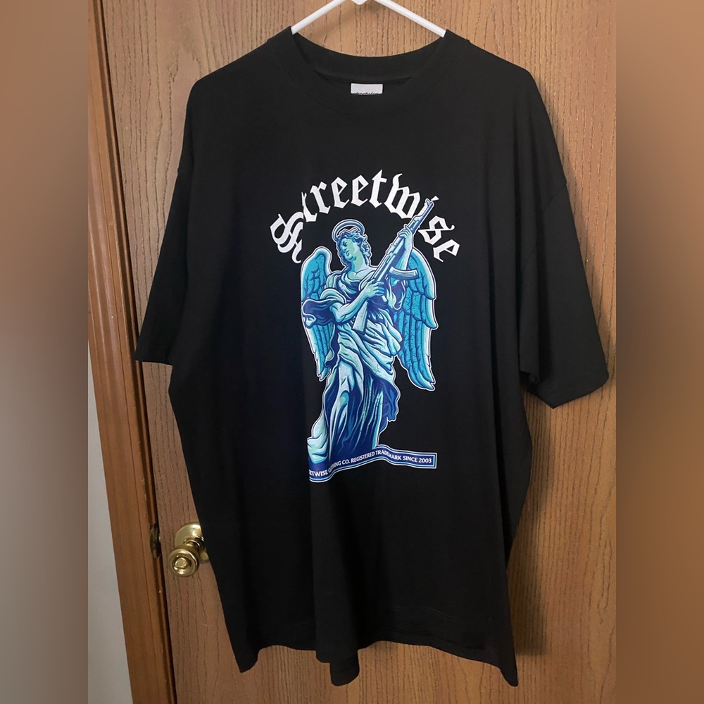 Streetwise strapped Angel shirt. 2XL black NWOT